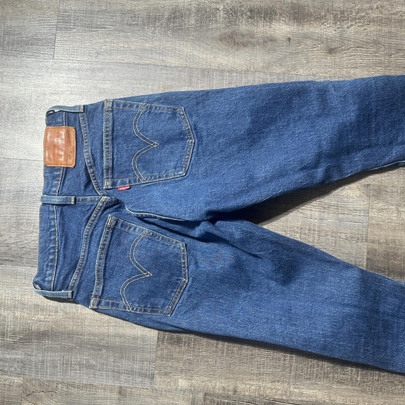 Levis 501 S Jeans Womens 24x28 Blue Skinny Button Fly Premium Denim High Rise - Picture 8 of 16